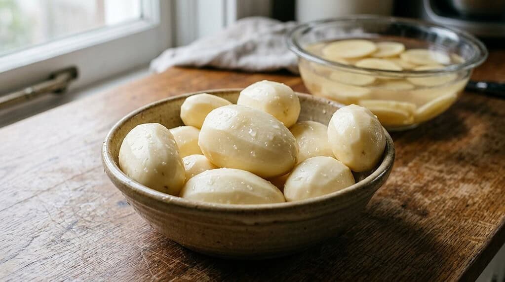 prevent peeled potatoes browning